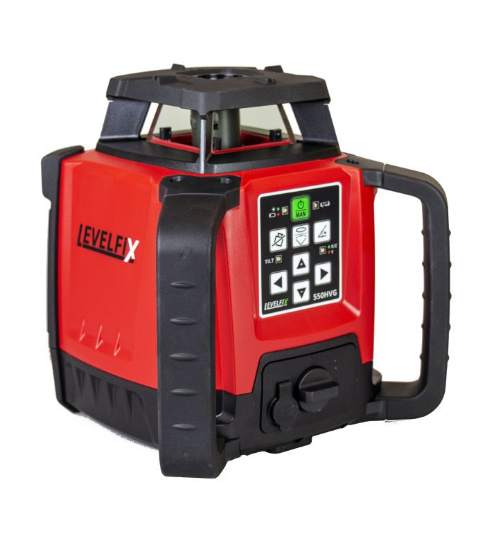 Levelfix 554512 550HVG SET Allround Construction Laser Self-Leveling Green + Multi-staff 5 m + Retractable tripod 3.0 m.