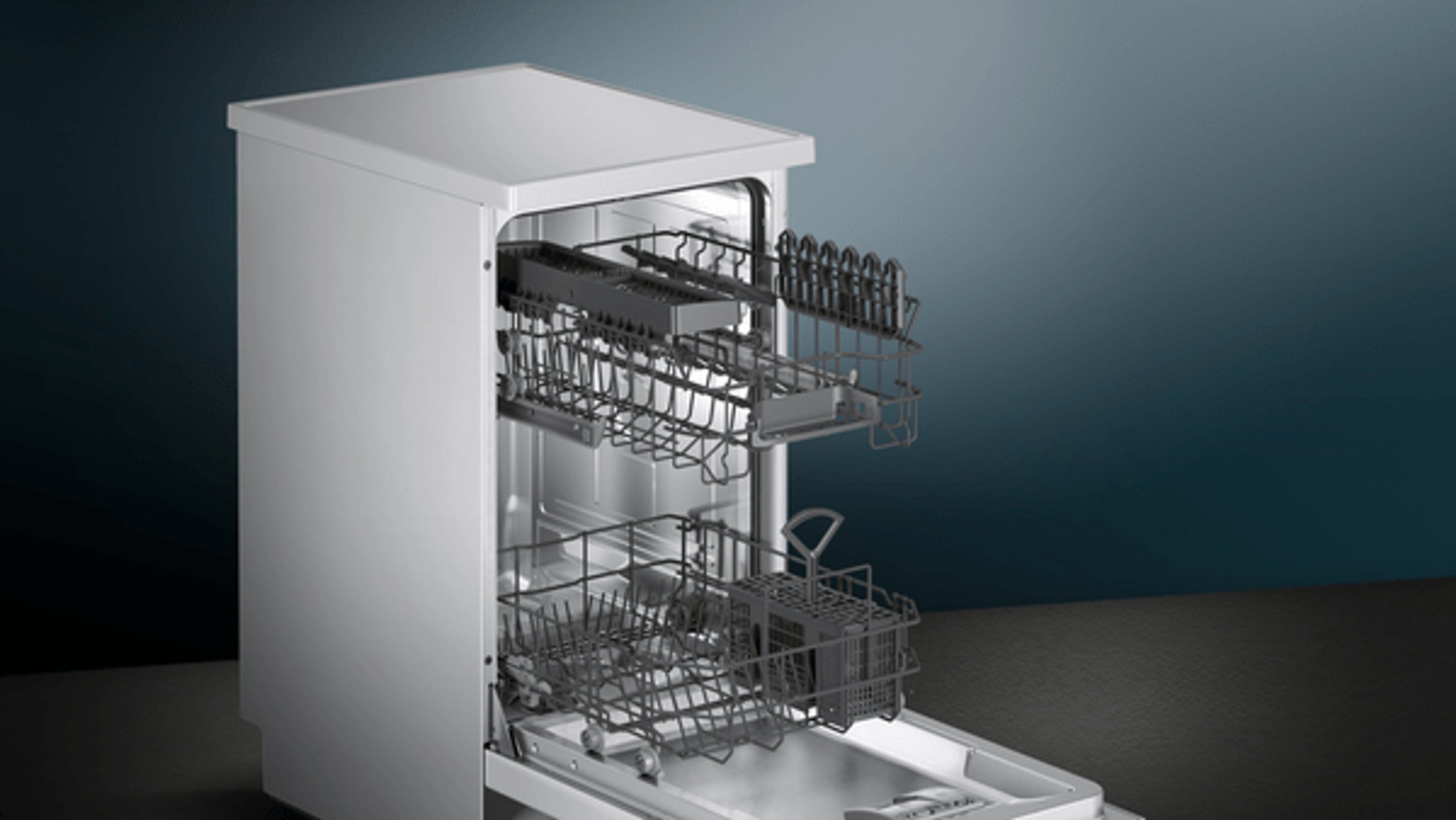 SIEMENS Standgeschirrspüler, SR23HW48KE, 8.5 l, 9 Maßgedecke, hygienePlus, varioSpeed Plus, iQdrive-Motor