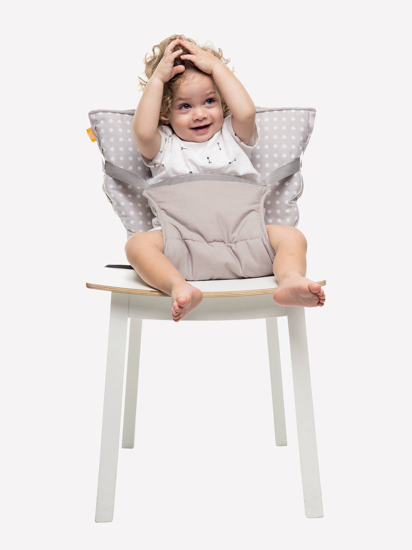 Rehausseur BABYTOLOVE Chaise Nomade blanc / marine