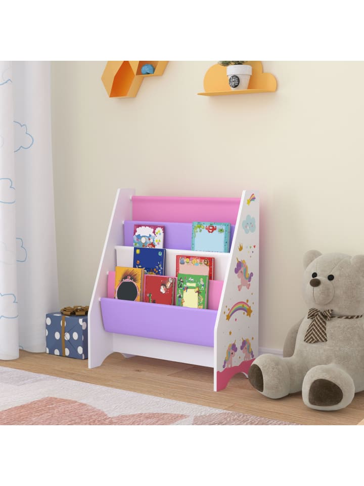 en.casa Kinderregal Fisterra in Lila Rosa (H)74cm (B)62cm (T)29cm günstig kaufen onesize