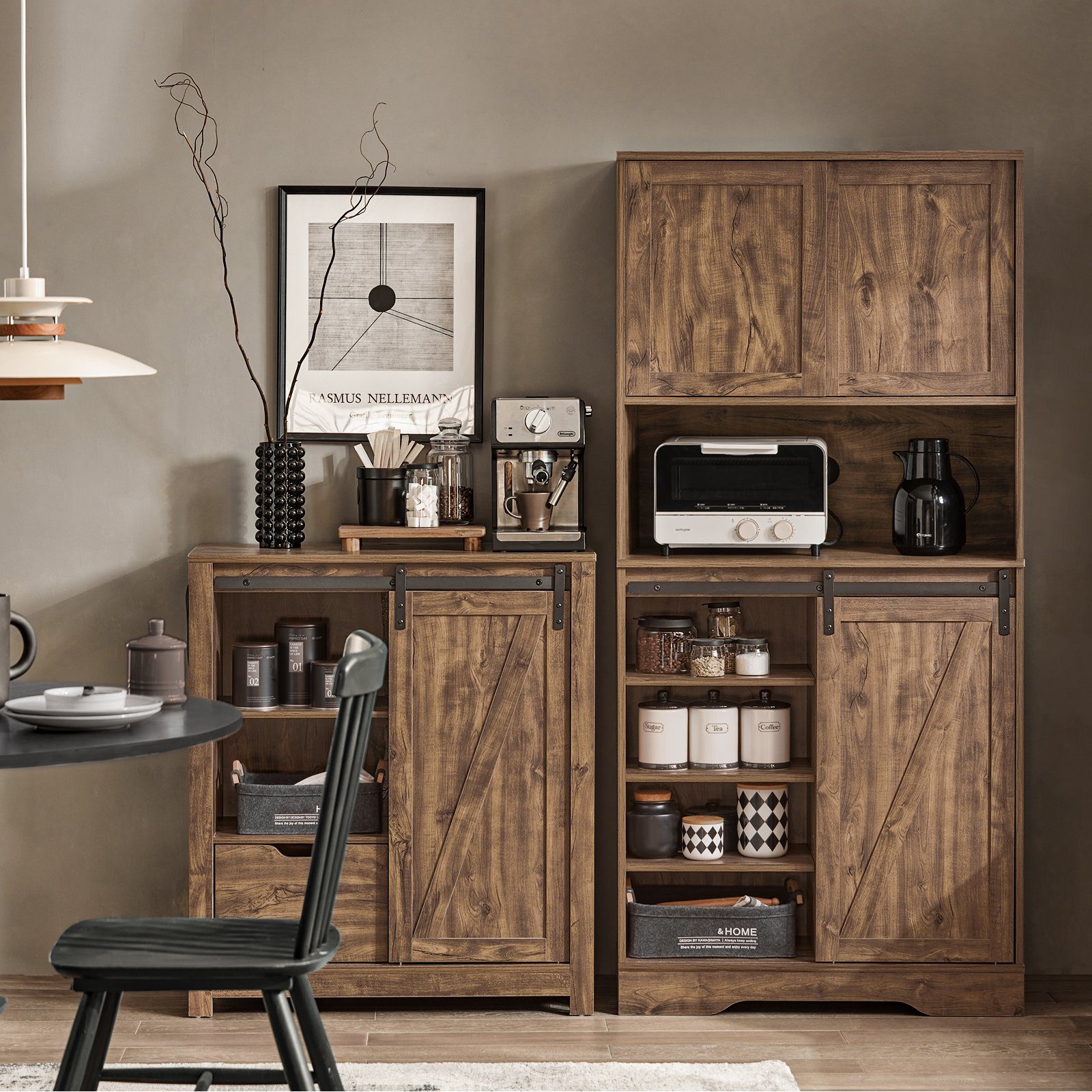 SoBuy Buffet FSB83 Sideboard Kommode Küchenschrank Flurschrank Hochschrank