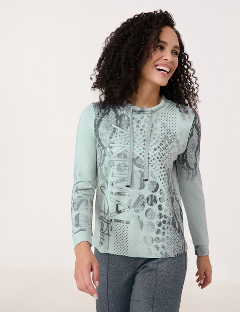 Langarmshirt mit Lurex-Details