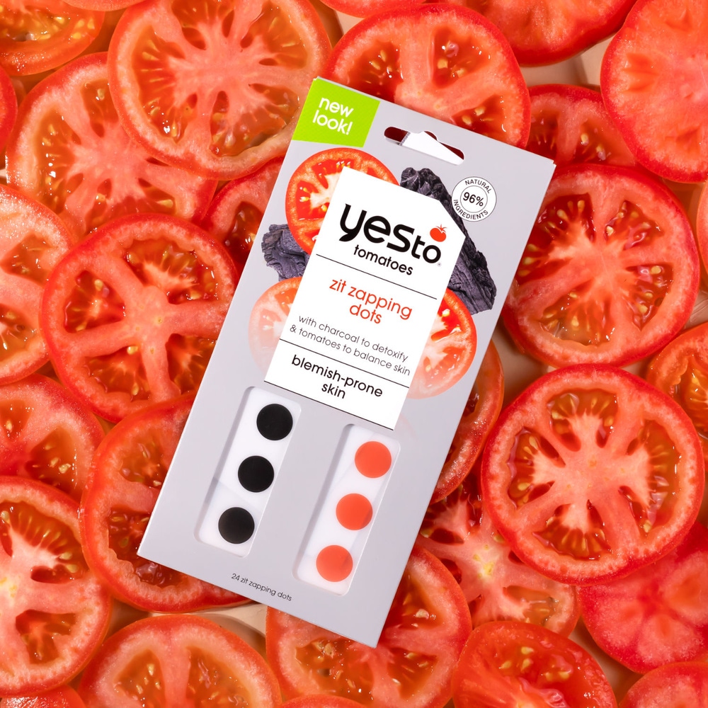 Yes To Patchs anti-imperfections tomate et charbon 24 unités Patchs visage