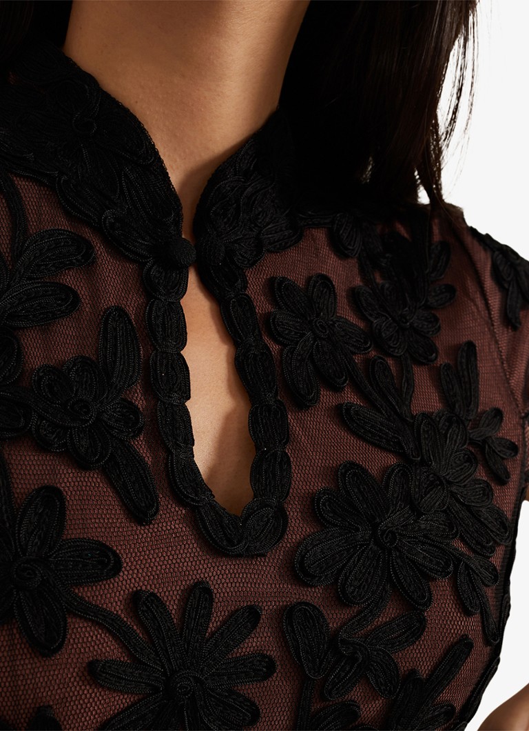 Phase Eight Edith semi-transparent midi dress with lace