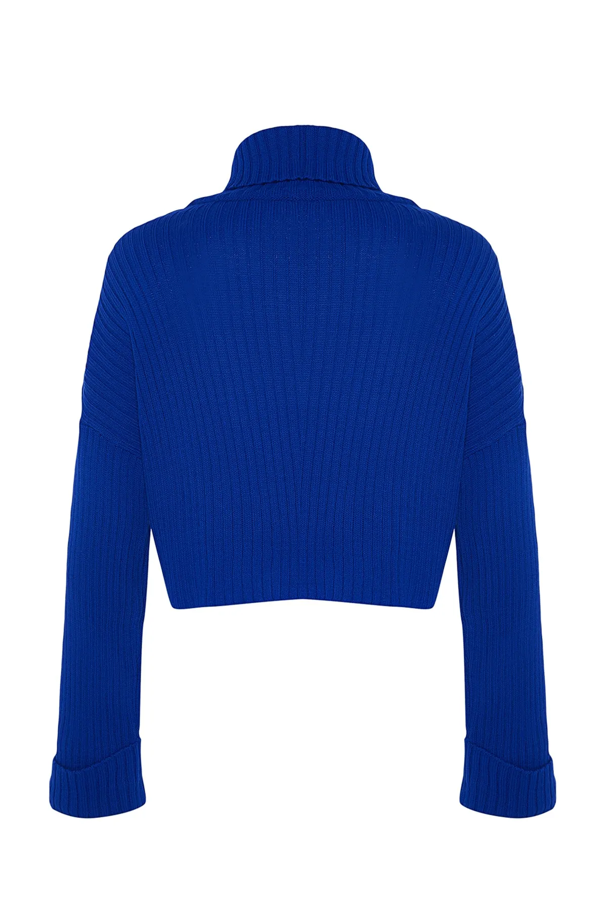 Trendyol Collection  Saks Crop Basic Strickpullover TWOAW22KZ0223