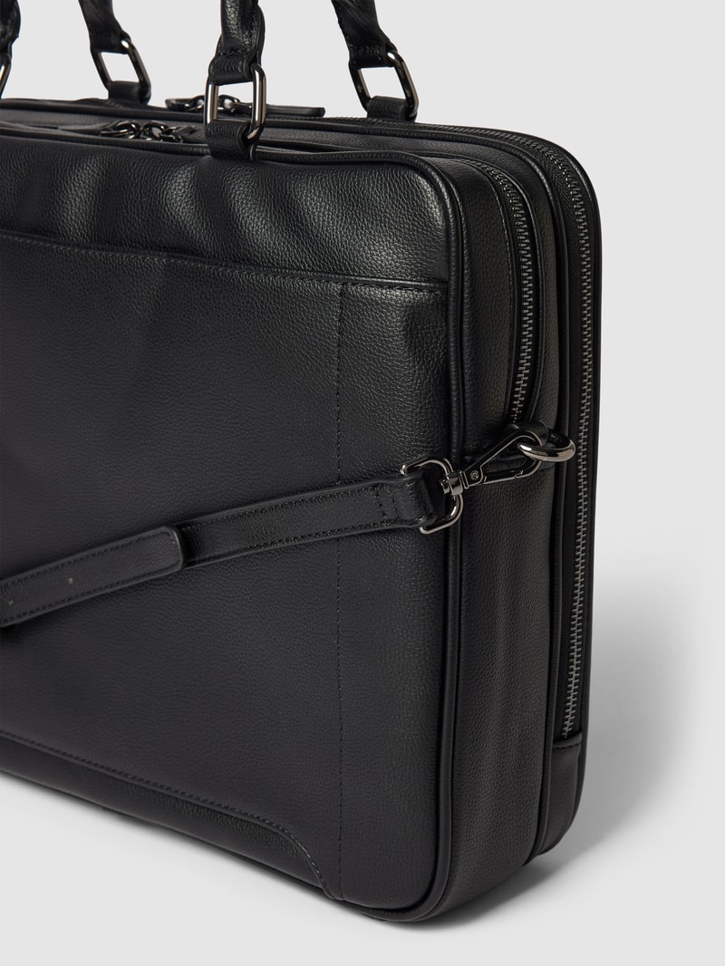 Laptoptasche in Leder-Optik in schwarz