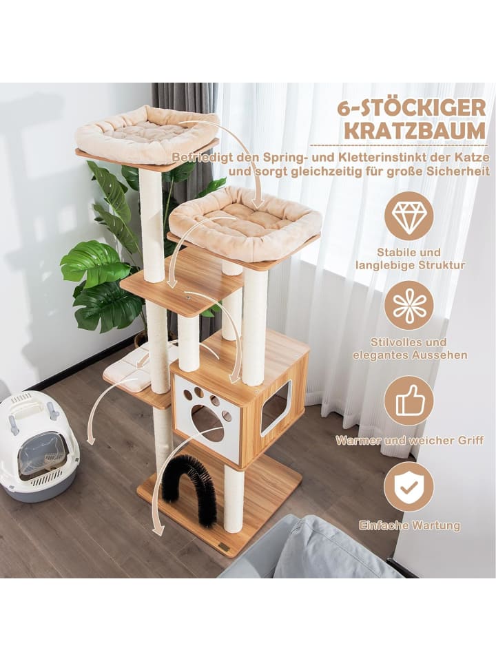 COSTWAY Kratzbaum 176cm in Beige günstig kaufen onesize