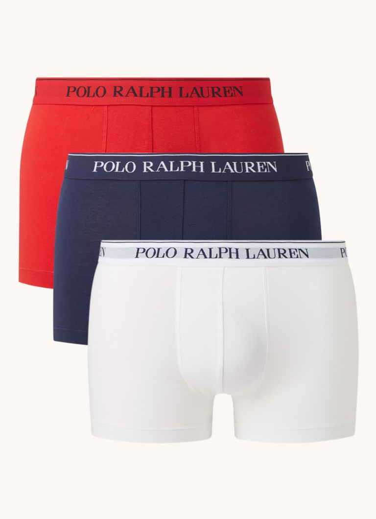 Μποξεράκι Ralph Lauren με λογότυπο στη μέση, συσκευασία των 3 τεμαχίων