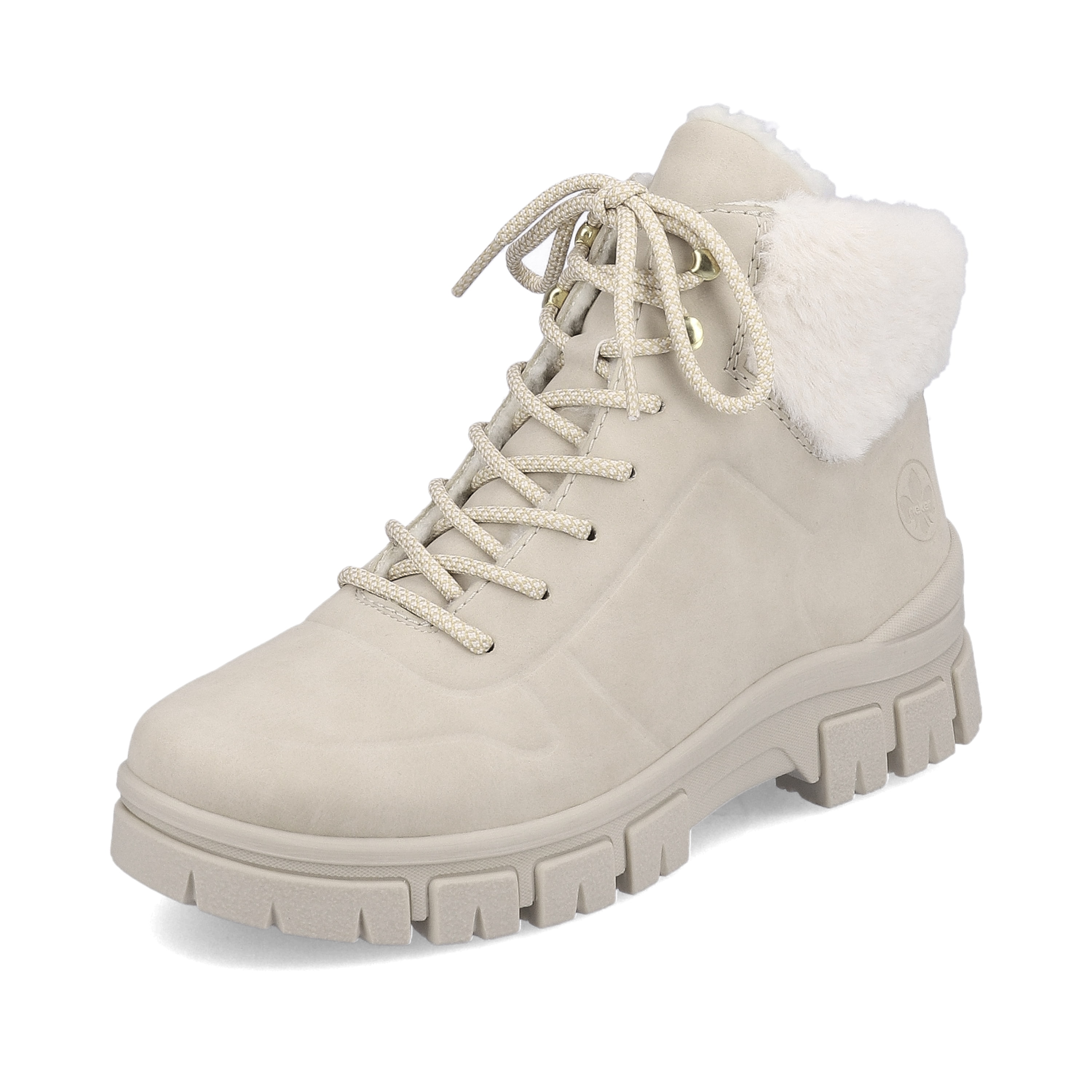 Rieker Damen Schnürstiefel hellbeige