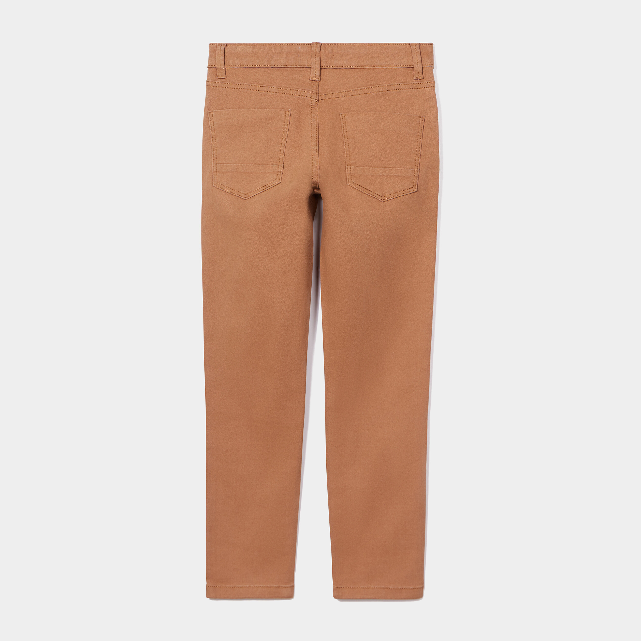 Pantalon slim stretch marron garçon | La Halle