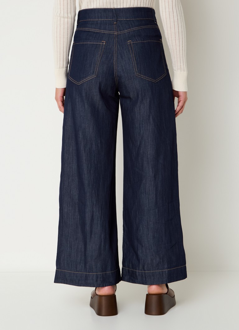 MaxMara  Estra high waist wide leg jeans met donkere wassing