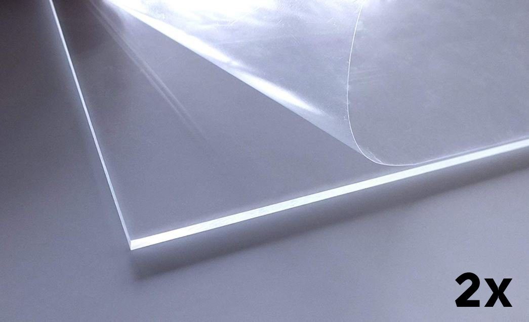 queence Abdeckplatte 4mm Acrylglas im Zuschnitt, PMMA XT, transparent, geruchlos, glasklar, UV beständig, beidseitig foliert