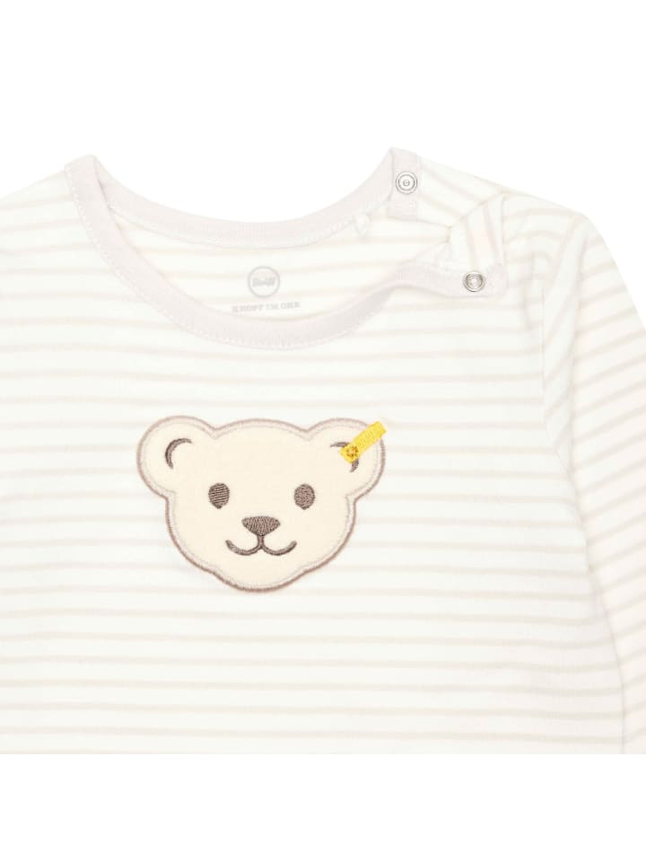 Steiff Strampler in Beige/Weiß günstig kaufen