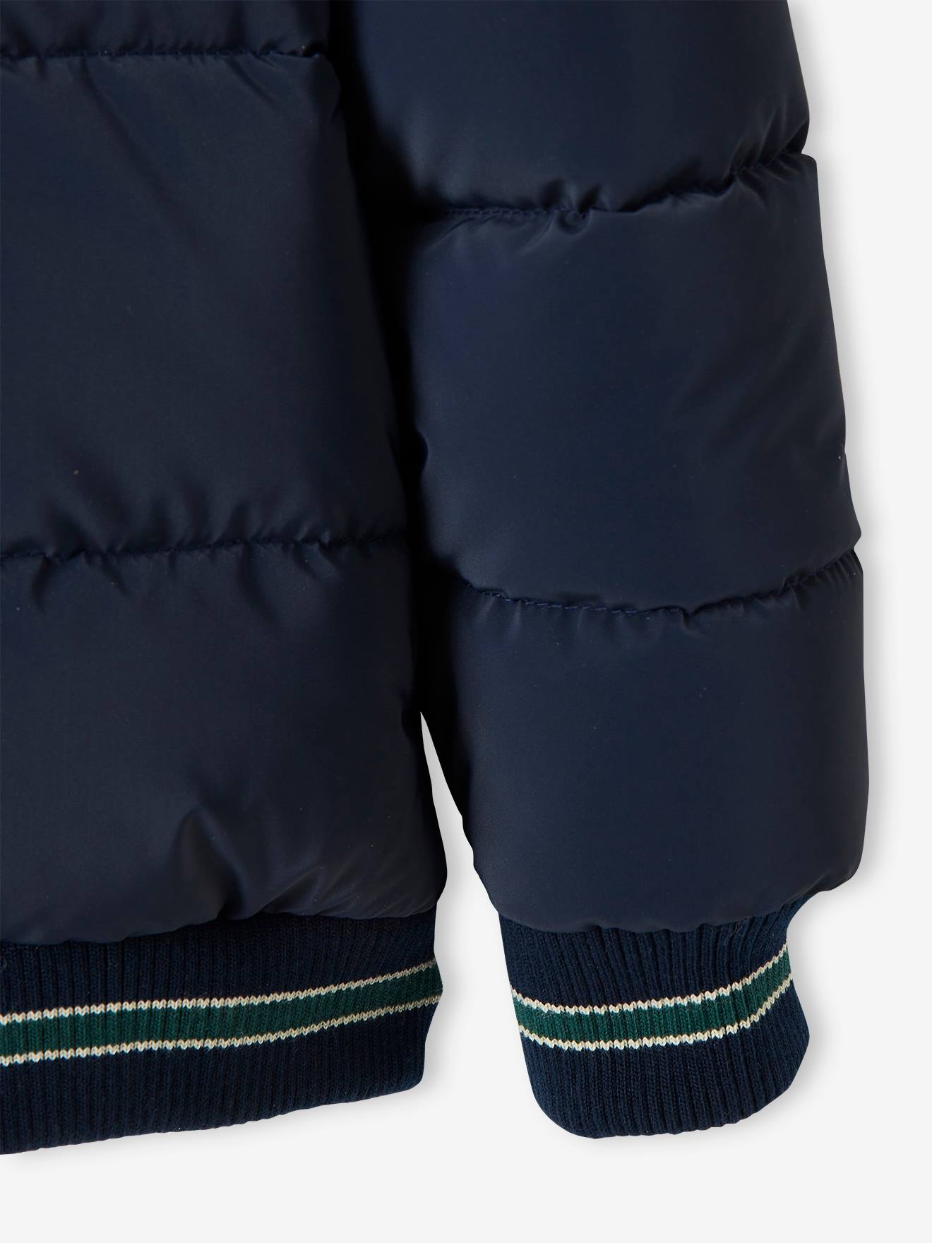 Vertbaudet Jungen Steppjacke, Wattierung Recycling-Polyester - marine