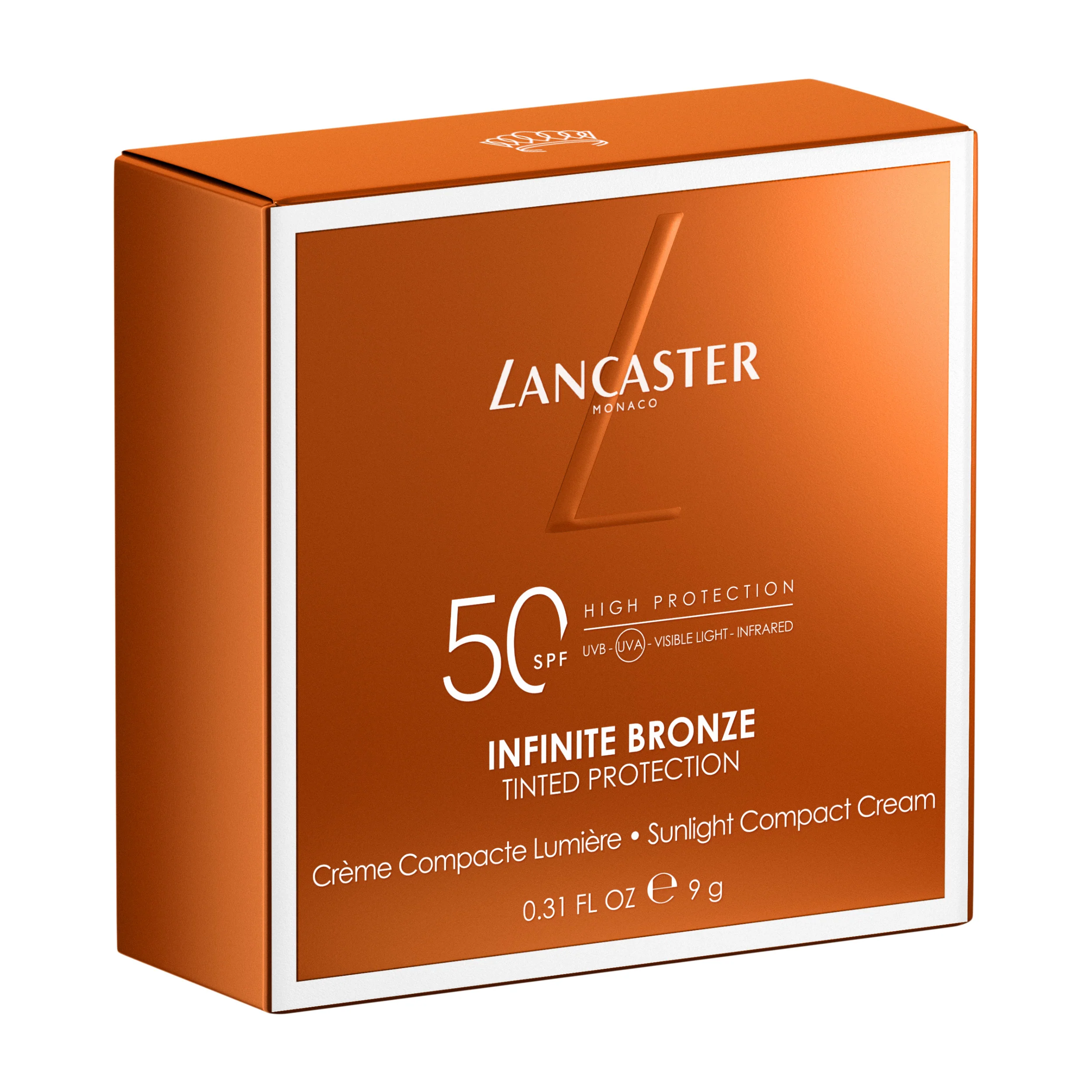 Lancaster Make-up Infinite Bronze tonirana kompaktna krema za zaštitu od sunca SPF50 - Šminka za lice od sunca, kompaktni puder, kremasti puder, highlighteri i highlighteri