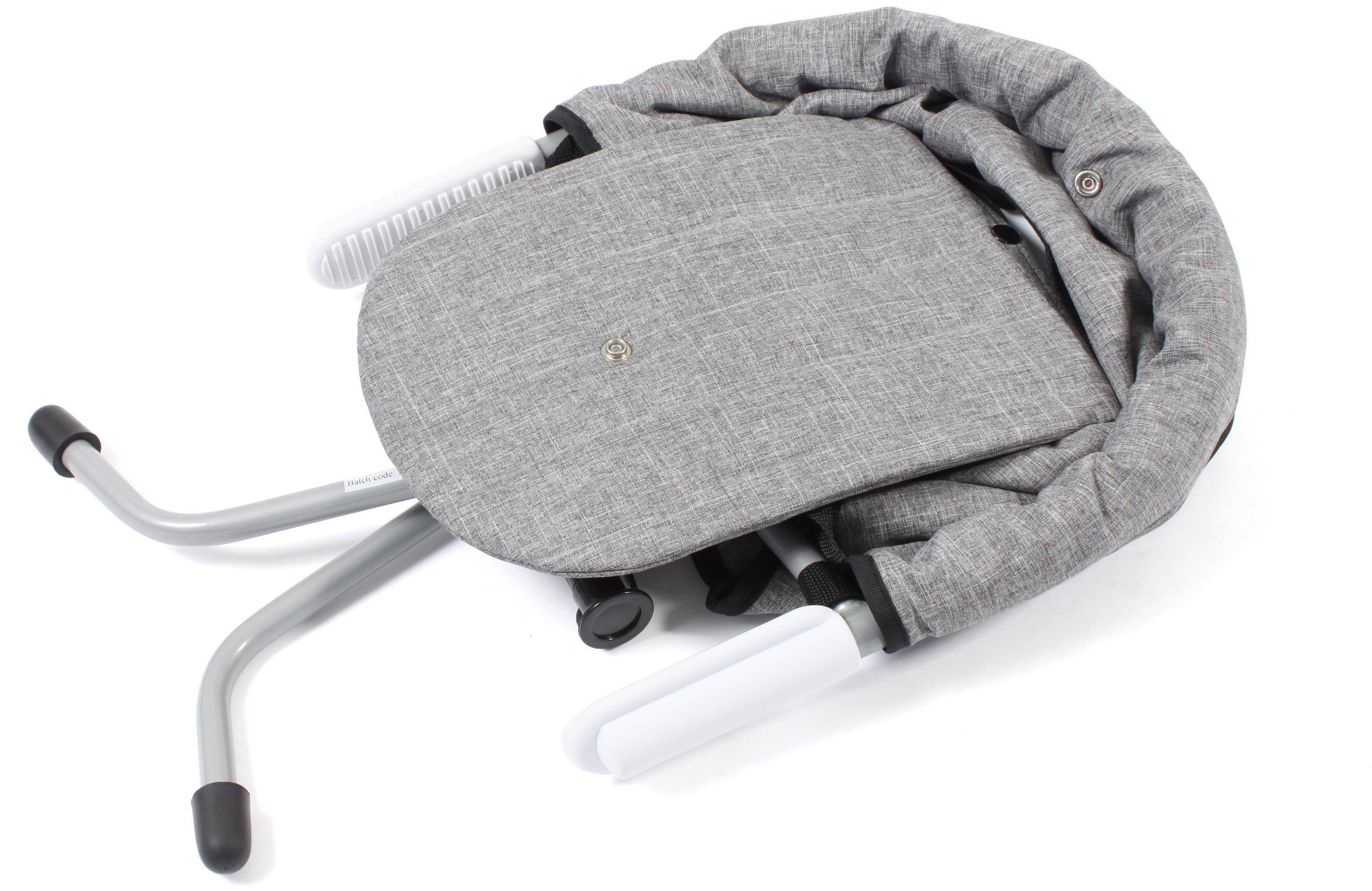CHIC4BABY Tischsitz Relax, Melange Grau, platzsparend zusammenfaltbar