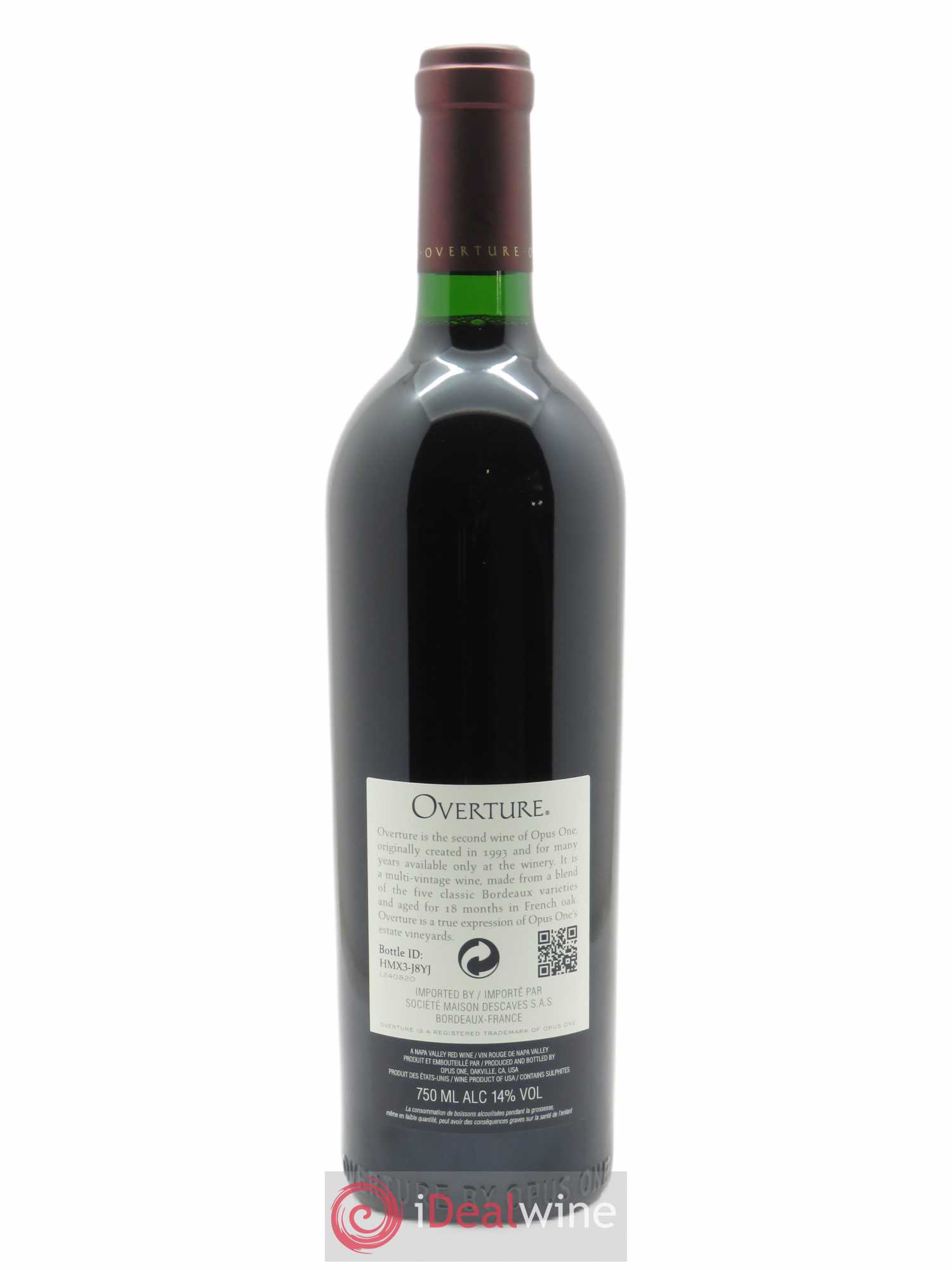Napa Valley Opus One Overture Robert Mondavi   - Lot de 1 Bouteille