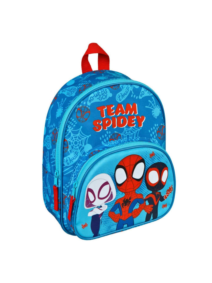 Spiderman Spiderman Rucksack – Spidey Kinderrucksack mit Superhelden-Design in Blau günstig kaufen 31 x 24 cm