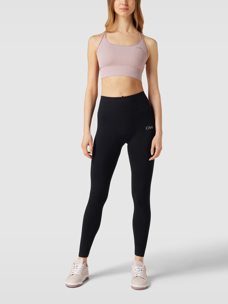 Leggings mit Label-Print Modell 'Define' in schwarz