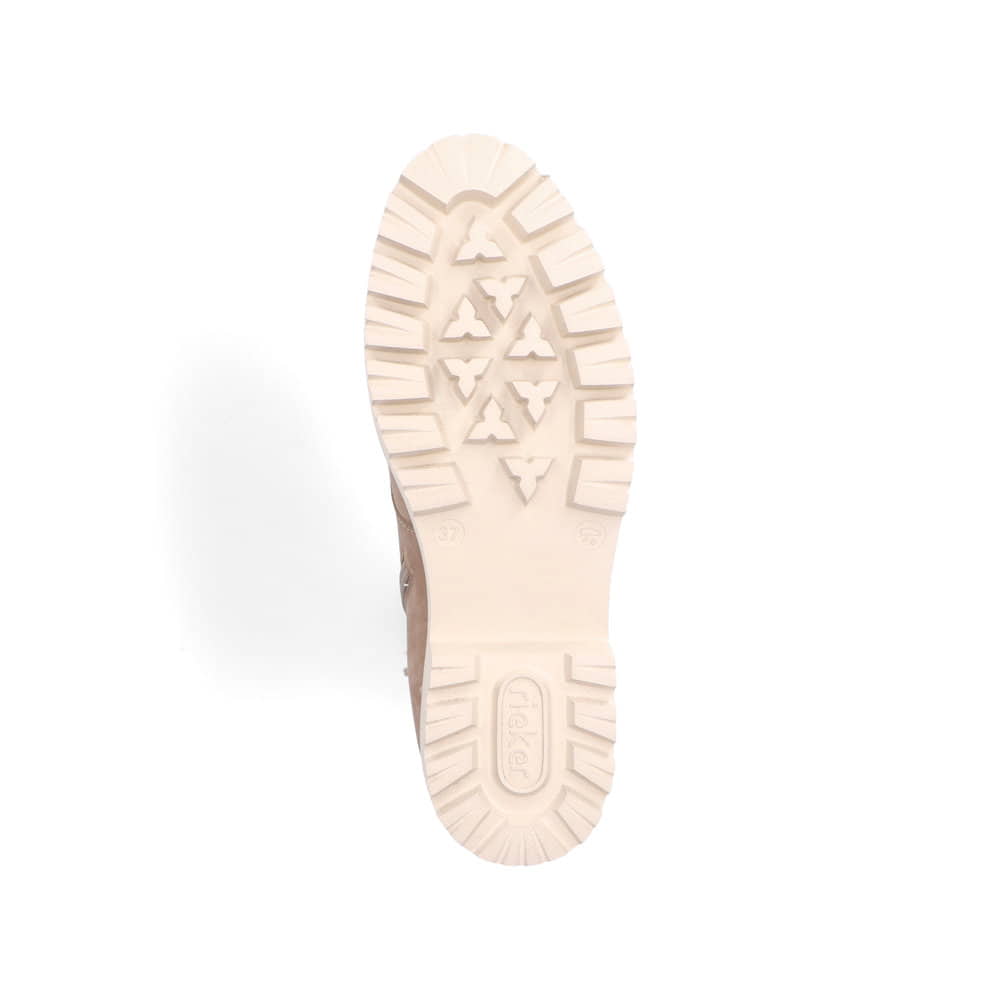 Rieker Damen Schnürstiefel cremebeige