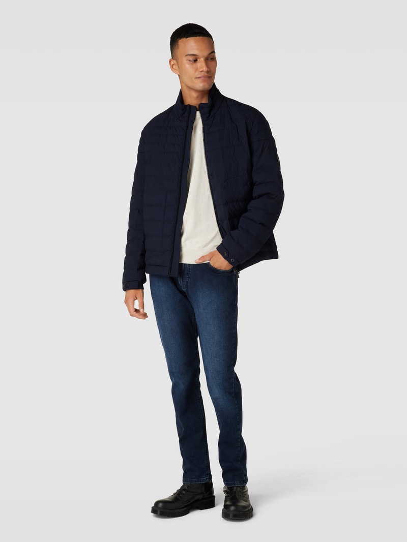 Steppjacke mit Stehkragen Modell 'Coldio' in marineblau