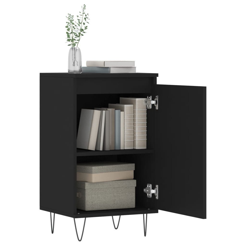 vidaXL Anrichte Sideboards 2 Stk Schwarz 40x35x70 cm Holzwerkstoff Kommode