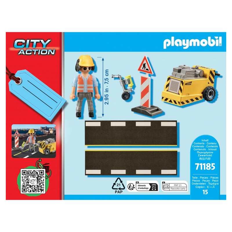 71185 Ouvrier avec scie de sol Playmobil City Action