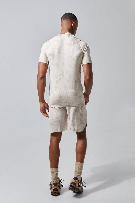 Cargo-Shorts mit Acid-Waschung und Active-Print