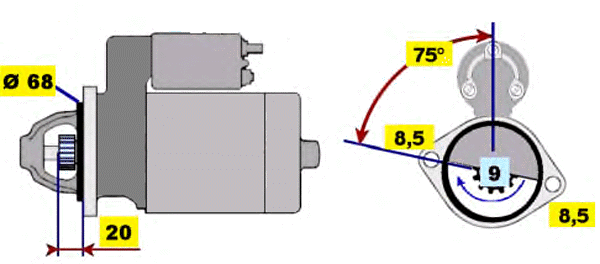 FRIESEN Anlasser Opel 8019870 - ATU