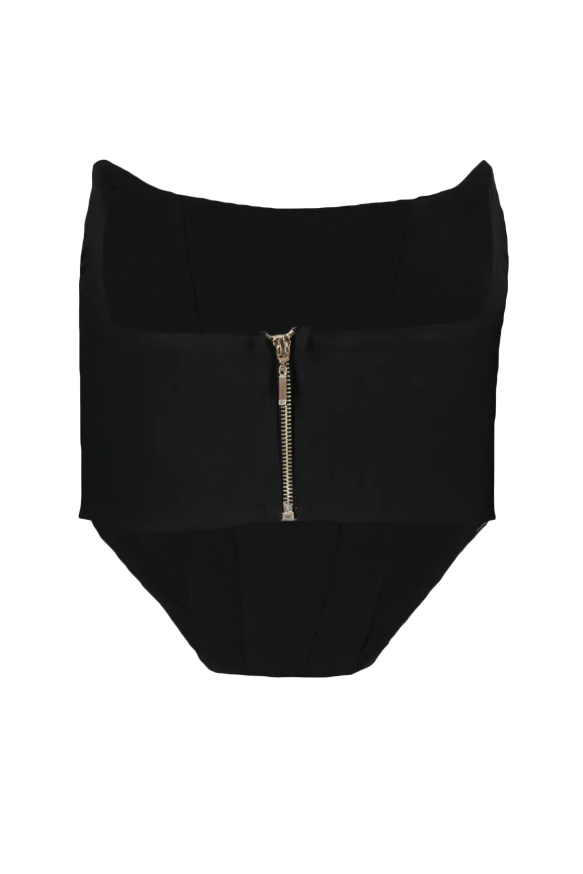 Trendyol Collection  Schwarzes, bauchfreies, gefüttertes, gewebtes Korsett mit detailliertem Bustier TPRSS21BS0032