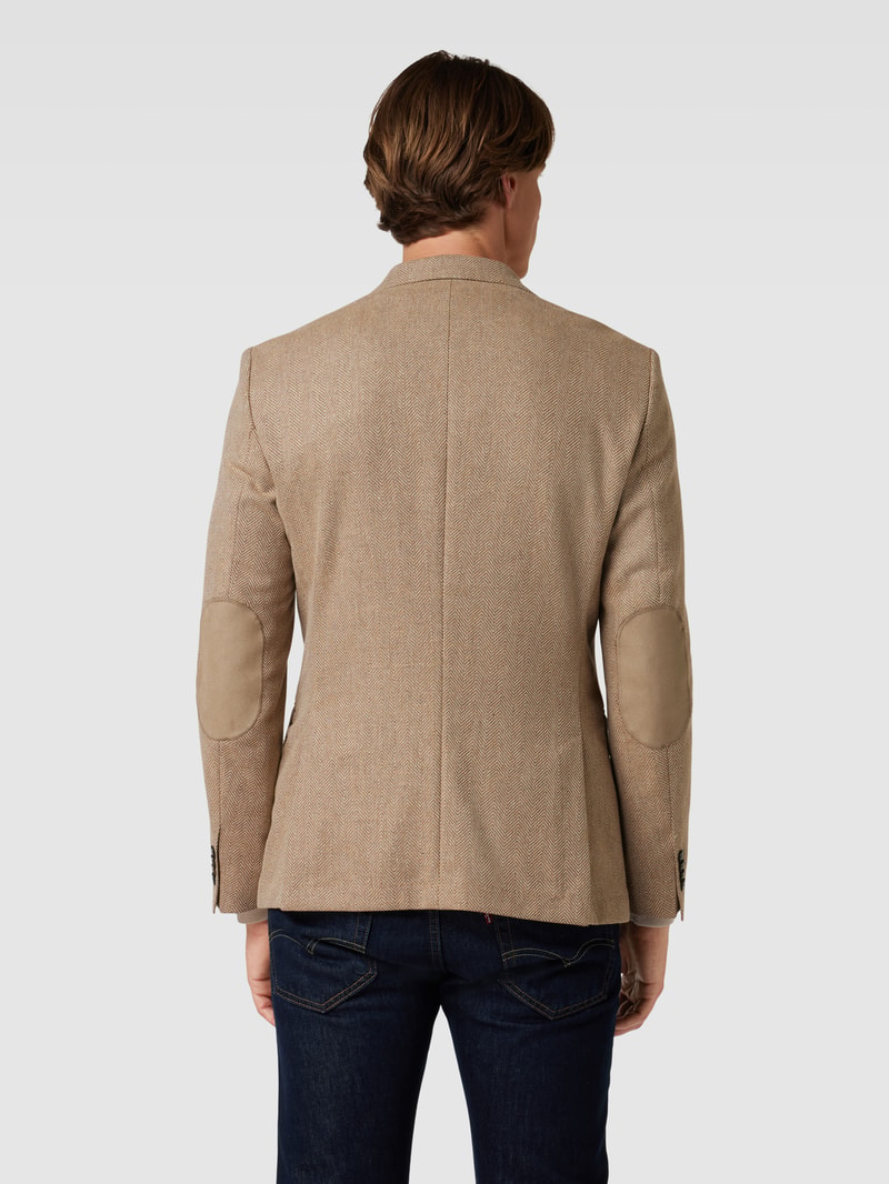 2-Knopf-Sakko mit Strukturmuster Modell 'Hutson' in beige