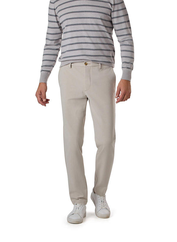 BOSS Black, Chino, Slim Fit, Mikrofaser, hellbeige meliert