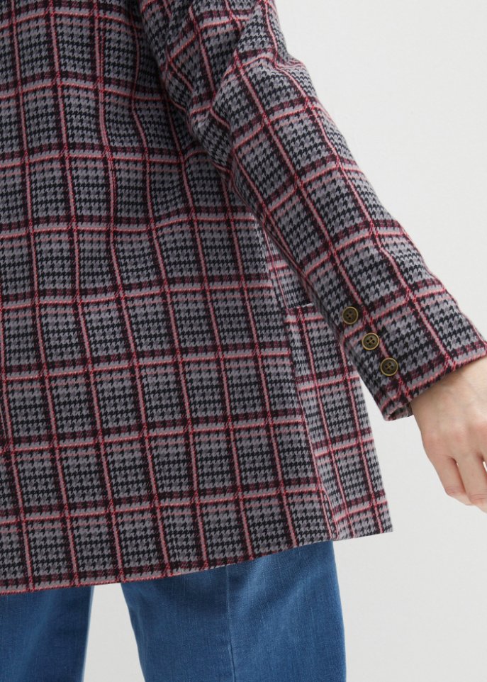 Oversize Jersey-Blazer aus Baumwolle