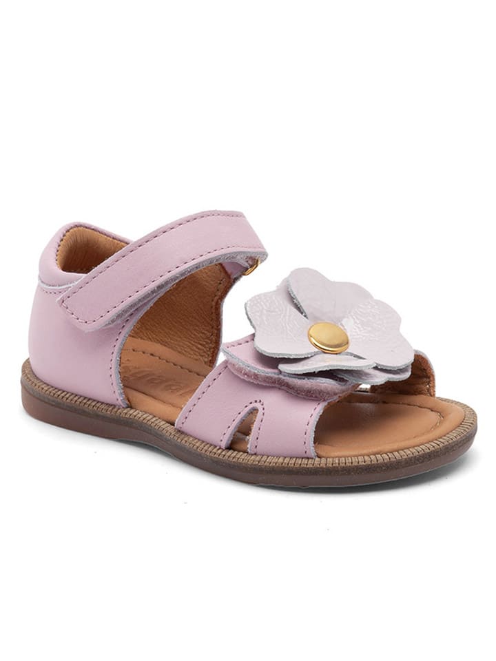 bisgaard Leder-Sandalen in Rosa/ Weiß günstig kaufen