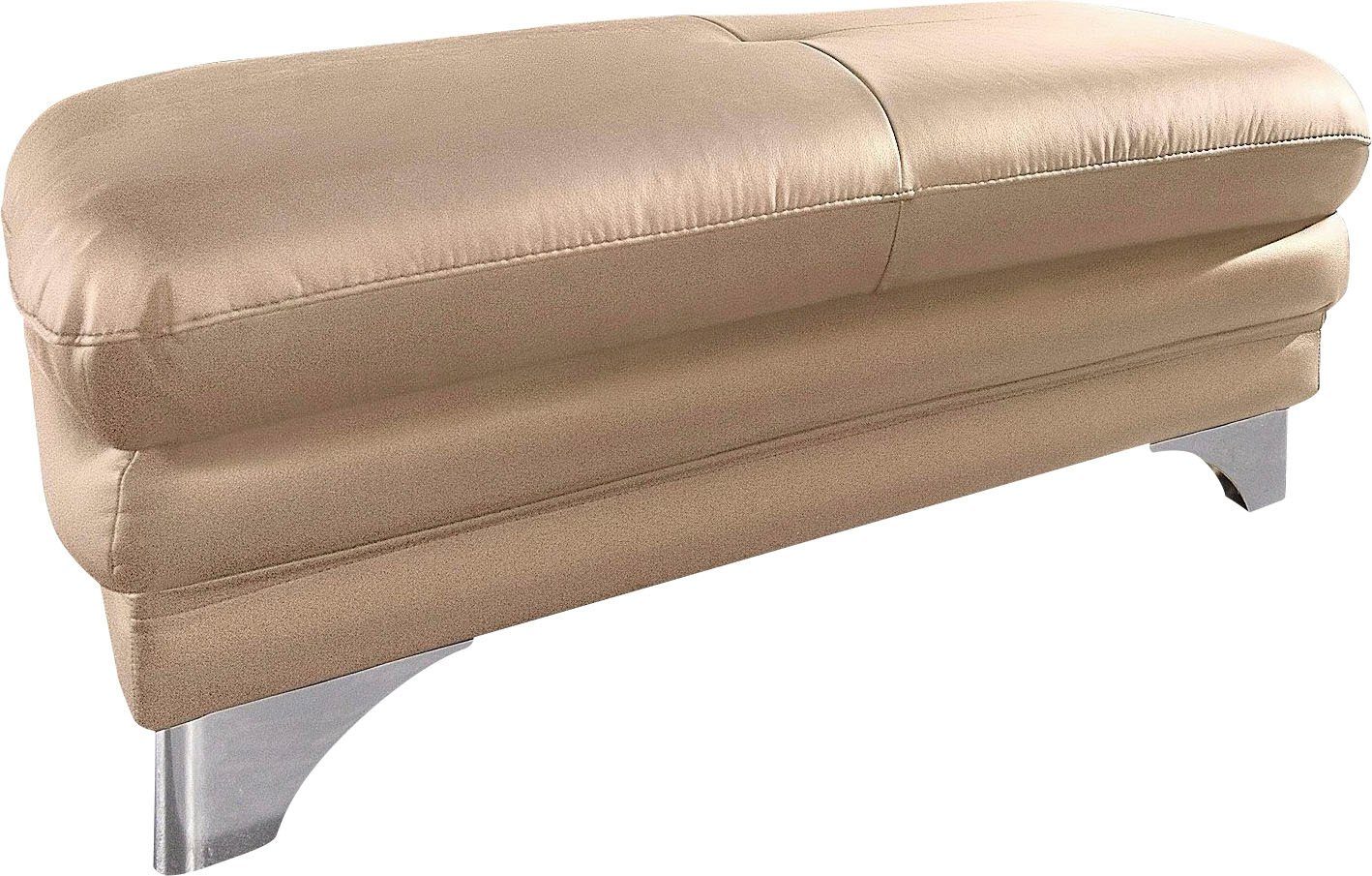 COTTA Polstergarnitur Enterprise, (Set), Set: Ecksofa, Hocker, Kopfteilverstellung, wahlweise mit Bettfunktion