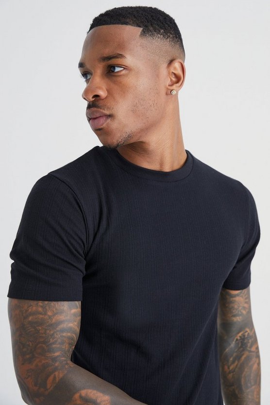 Geripptes Muscle-Fit T-Shirt