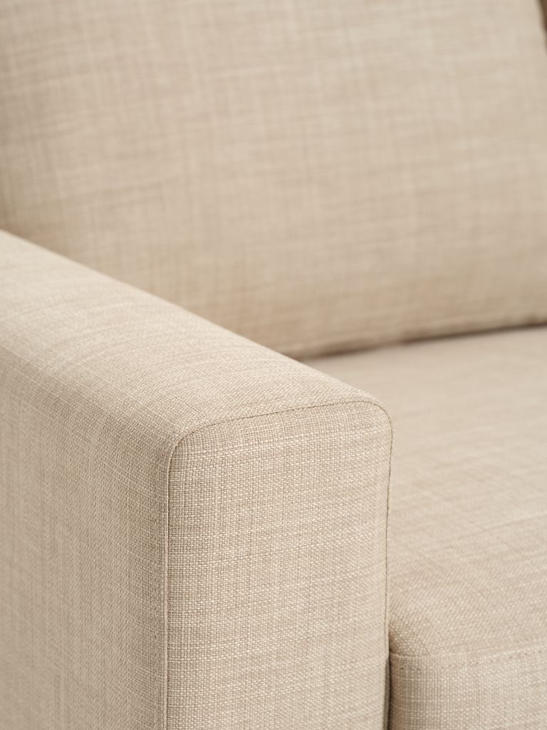 EGENSE 3-Sitzer-Sofa, Stoff Sand/Eiche
