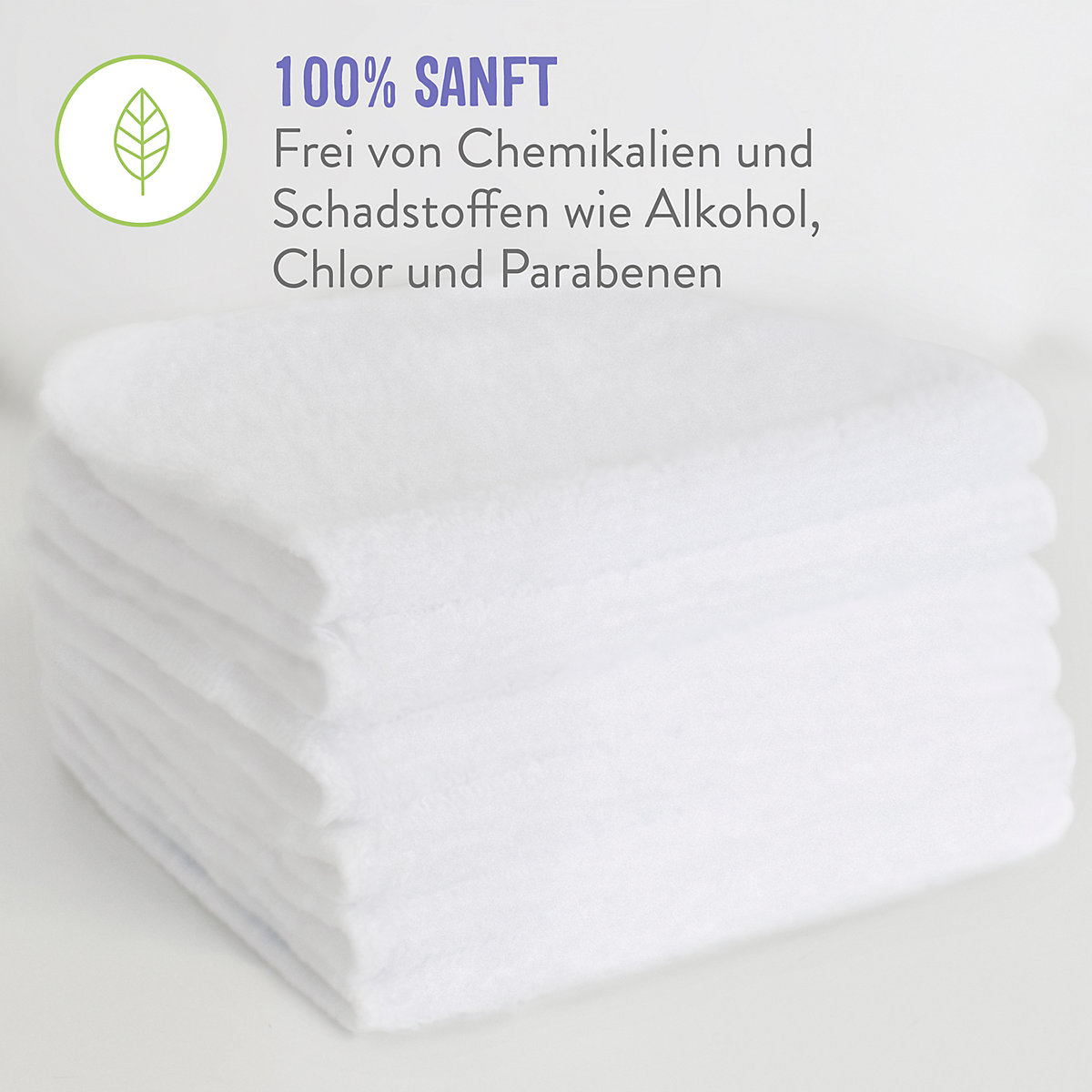Bambino Mio, Wiederverwendbare Feuchttücher, 10er Packung, Schnee