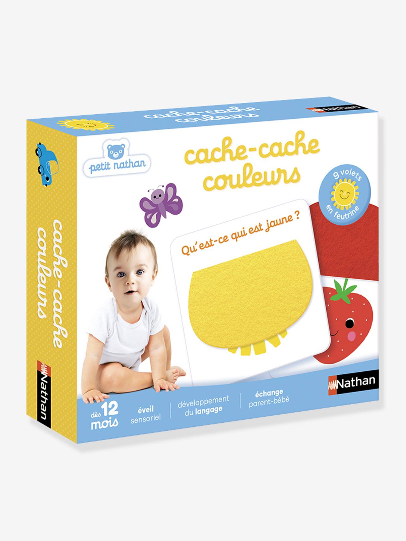 Cache-cache couleurs NATHAN blanc