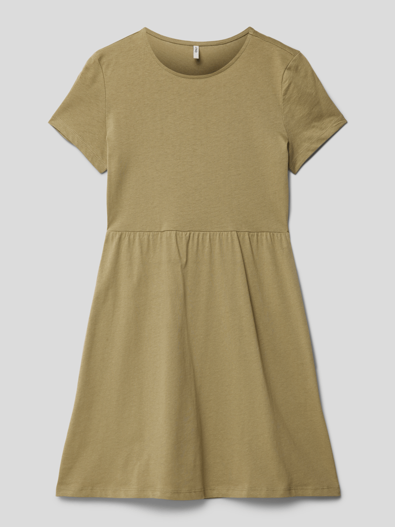 Kleid mit Rundhalsausschnitt Modell 'STELLA' in olivgrün