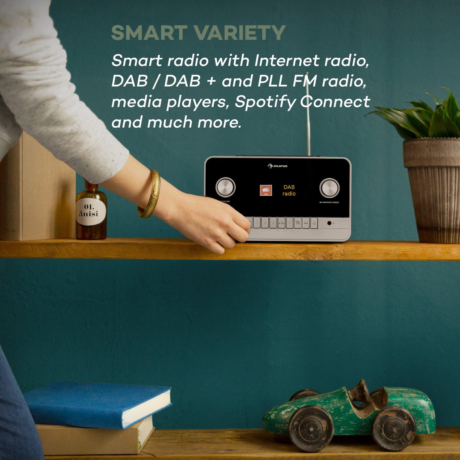 Auna Connect 150 MKII 2.1-Internetradio DAB/DAB+/FM Spotify BT 2,8