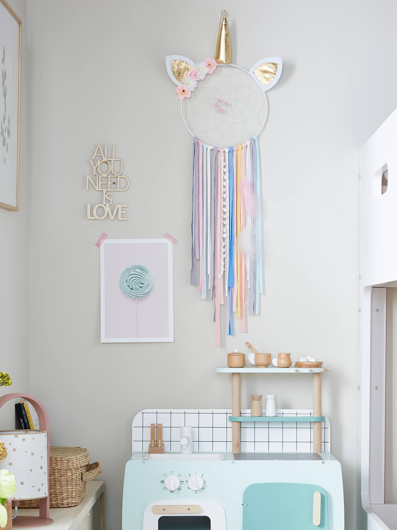 Vertbaudet Kinderzimmer Traumfänger EINHORN - rosa