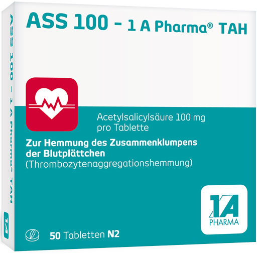 ASS 100-1A Pharma TAH Tabletten  50 St  Tabletten