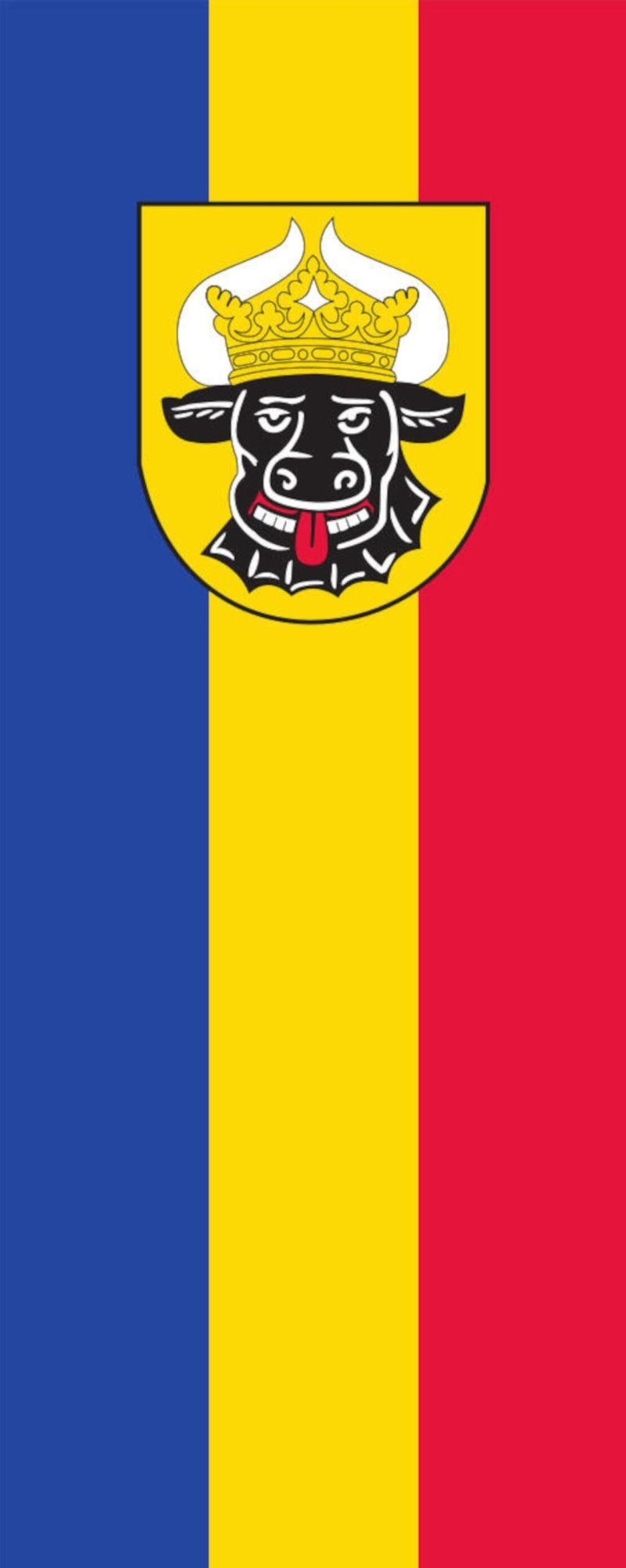 flaggenmeer Flagge Flagge Mecklenburg mit Ochsenkopf 110 g/m² Hochformat