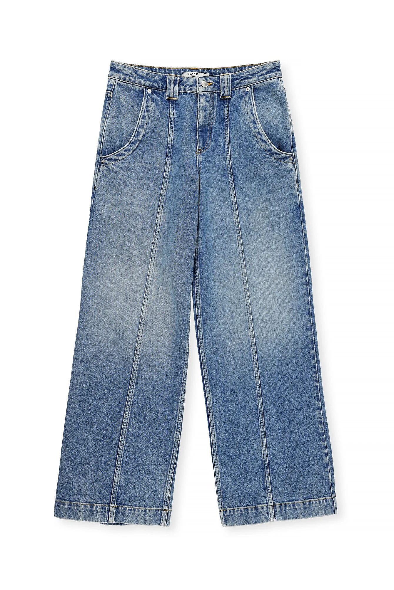 Tief geschnittene Jeans mit Taschendetail