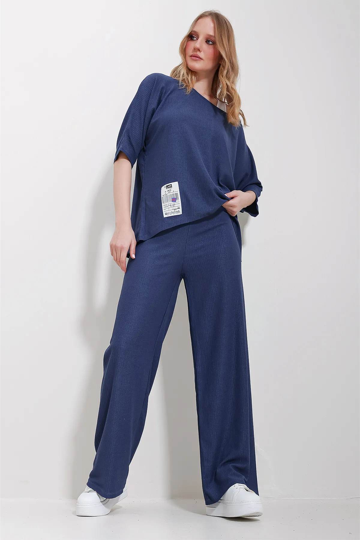 Trend Alaçatı Stili  Zweiteiler - Dunkelblau - Regular Fit