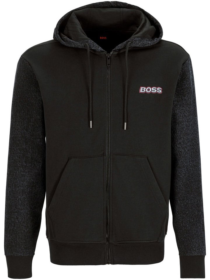 BOSS Orange Sweatjacke in Schwarz günstig kaufen
