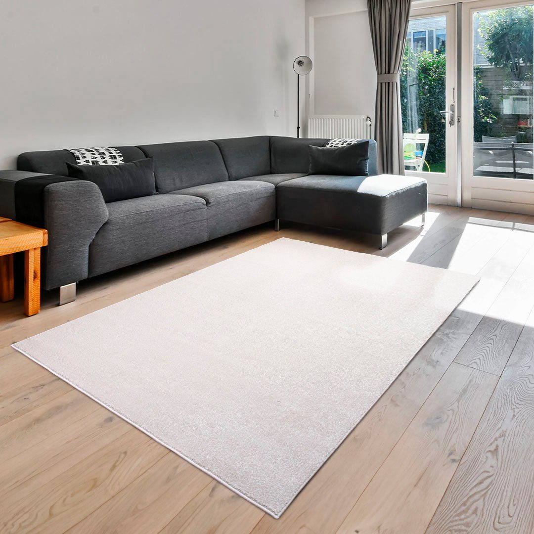 Teppich Pieter, my home, rechteckig, Höhe: 9 mm, mit besonders weichem Flor, Kurzflor,Design-Teppich mit Melange-Effekt