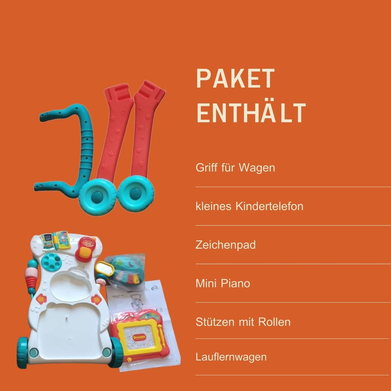 Coemo Lauflernwagen Leo ab 9 Monate Weiß