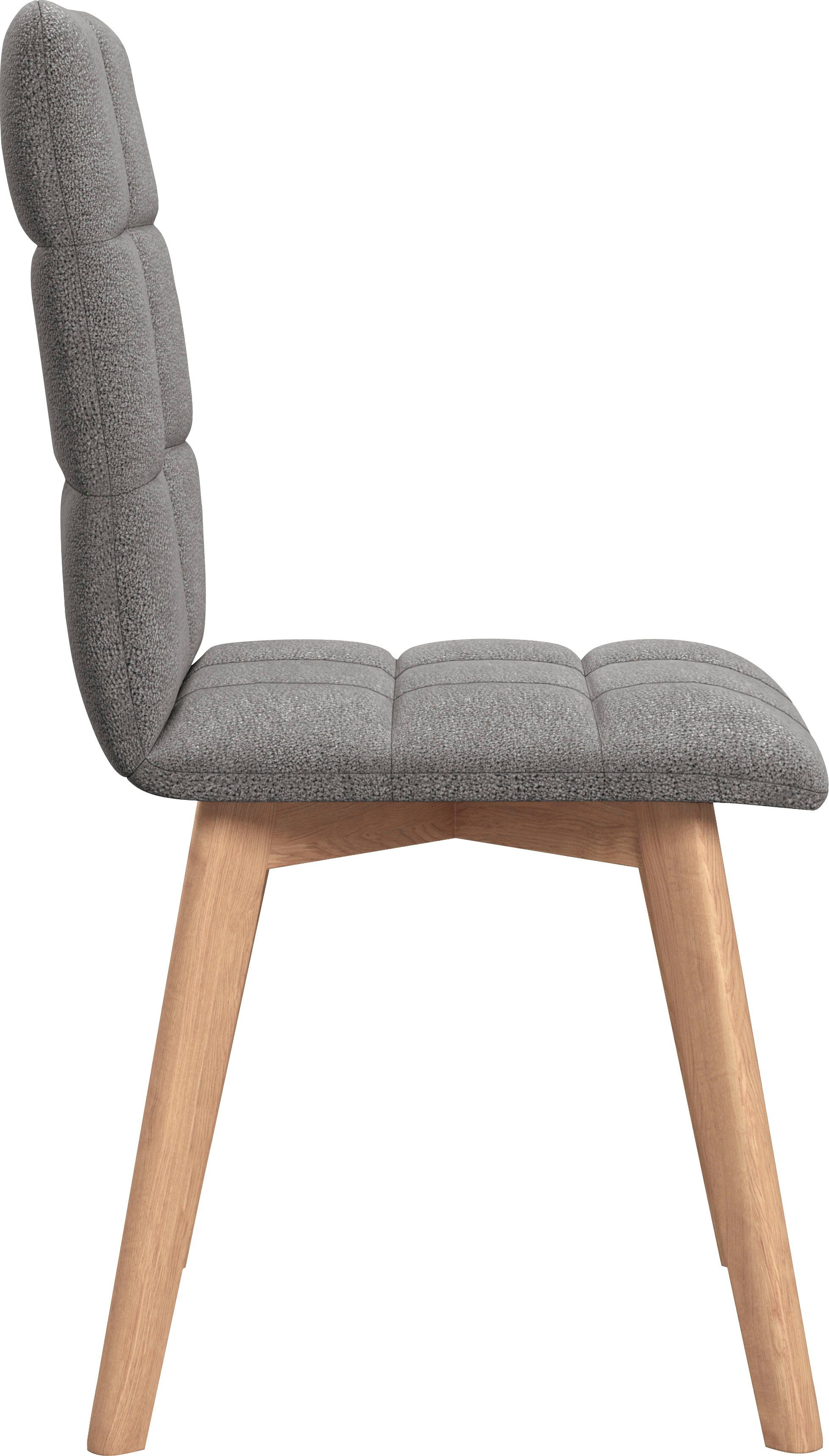 Home affaire 4-Fußstuhl Scala (Set, 2 St), Gestell aus Eiche Massivholz